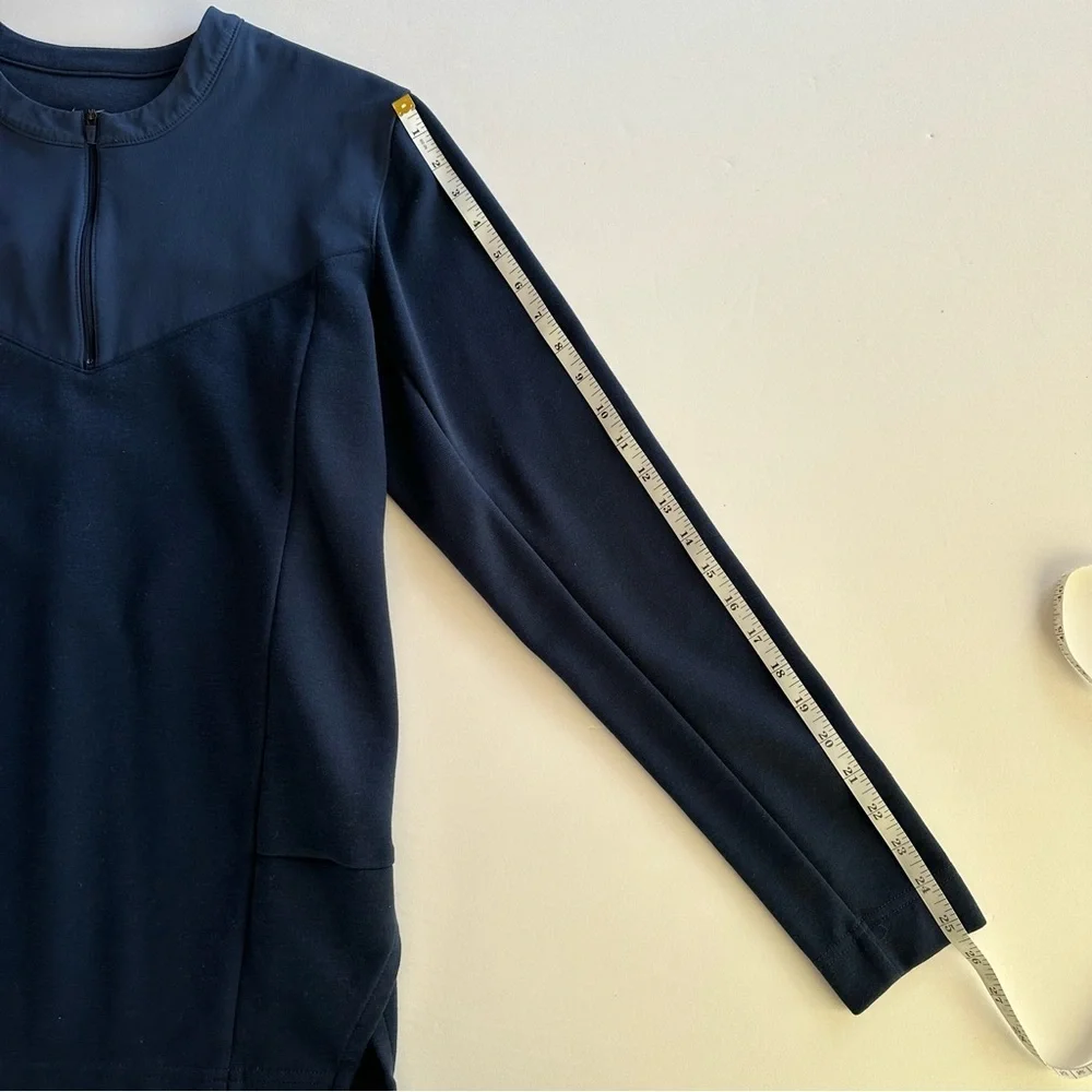 Nike Mens Dri Fit Half Zip Football UV Top Pullover Navy Blue Small